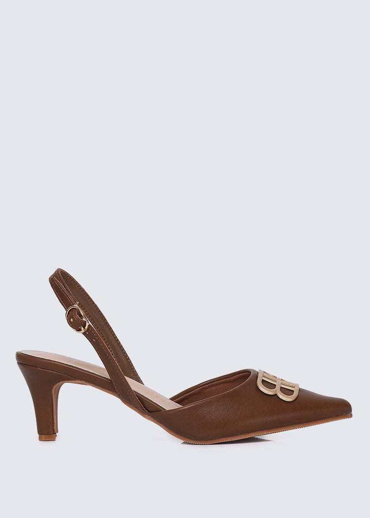 Portia Comfy Heels In CoffeeHeels - myballerine