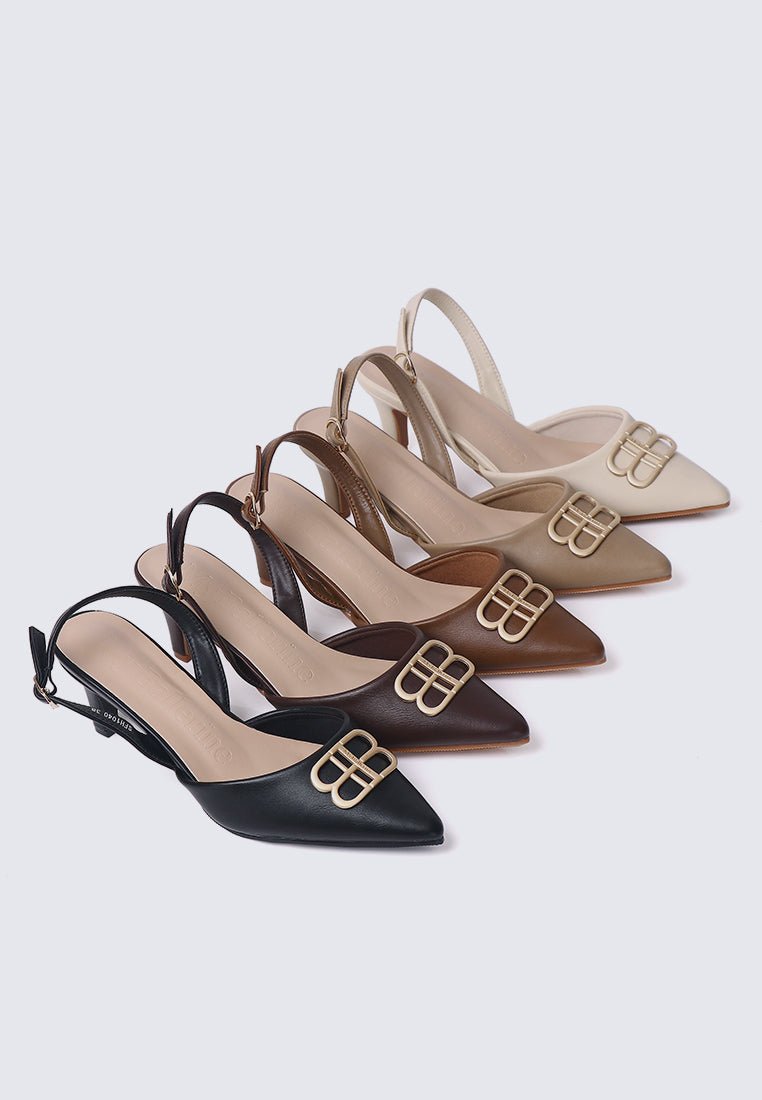 Portia Comfy Heels In CoffeeHeels - myballerine