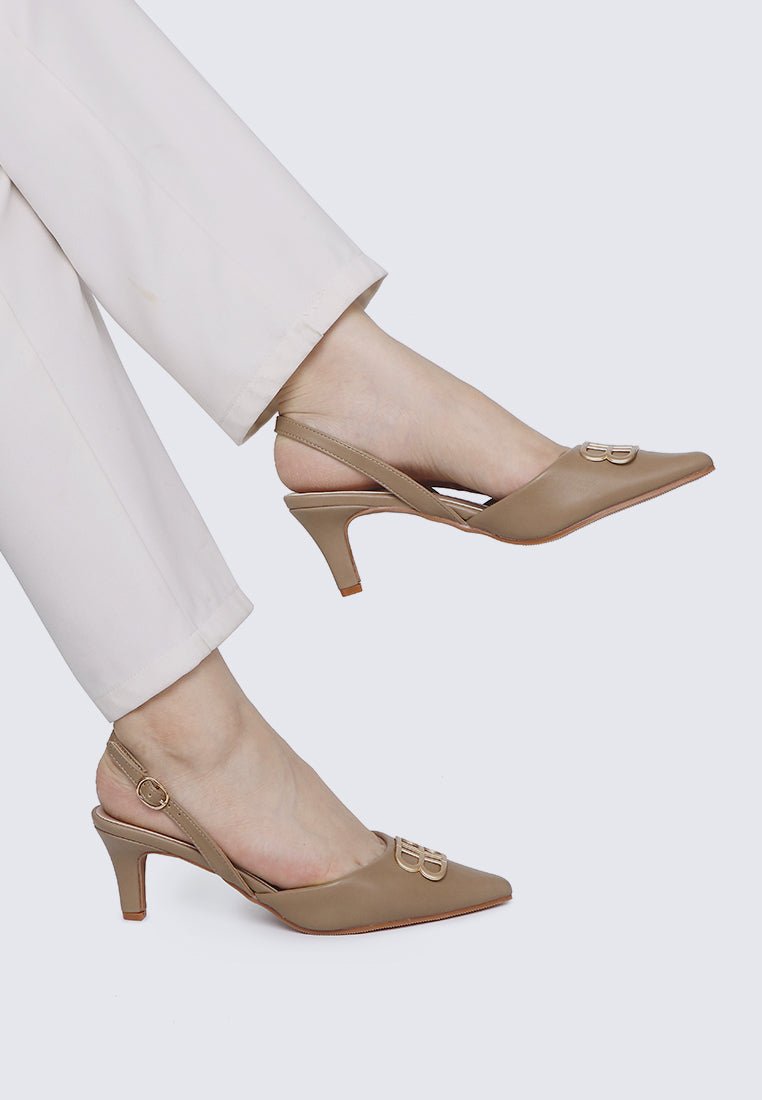 Portia Comfy Heels In TanHeels - myballerine