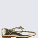 PRE ORDER - Brenee Comfy Ballerina In GoldShoes - myballerine