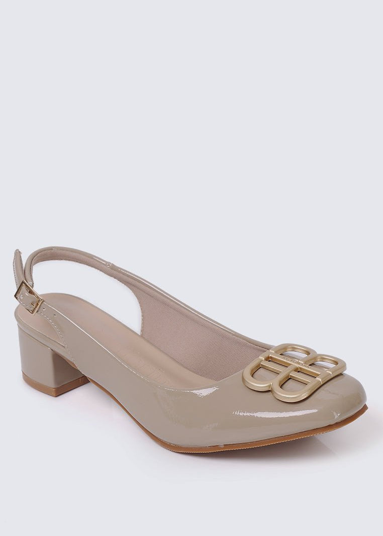 Priya Comfy Heels in AlmondHeels - myballerine