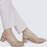 Priya Comfy Heels in AlmondHeels - myballerine