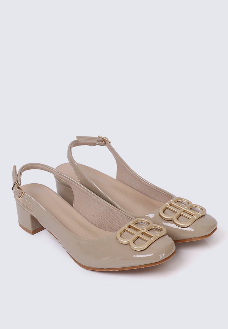 Priya Comfy Heels in AlmondHeels - myballerine