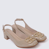 Priya Comfy Heels in AlmondHeels - myballerine