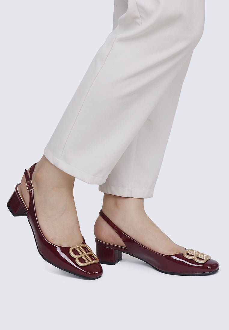 Priya Comfy Heels in BurgundyHeels - myballerine
