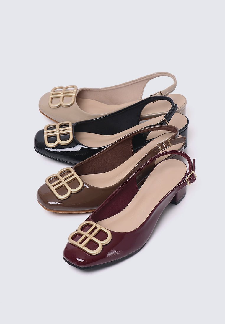 Priya Comfy Heels in BurgundyHeels - myballerine