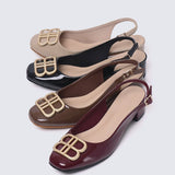 Priya Comfy Heels in BurgundyHeels - myballerine