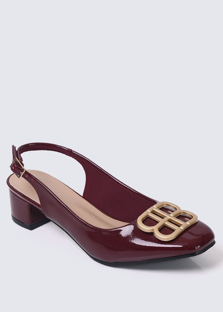 Priya Comfy Heels in BurgundyHeels - myballerine