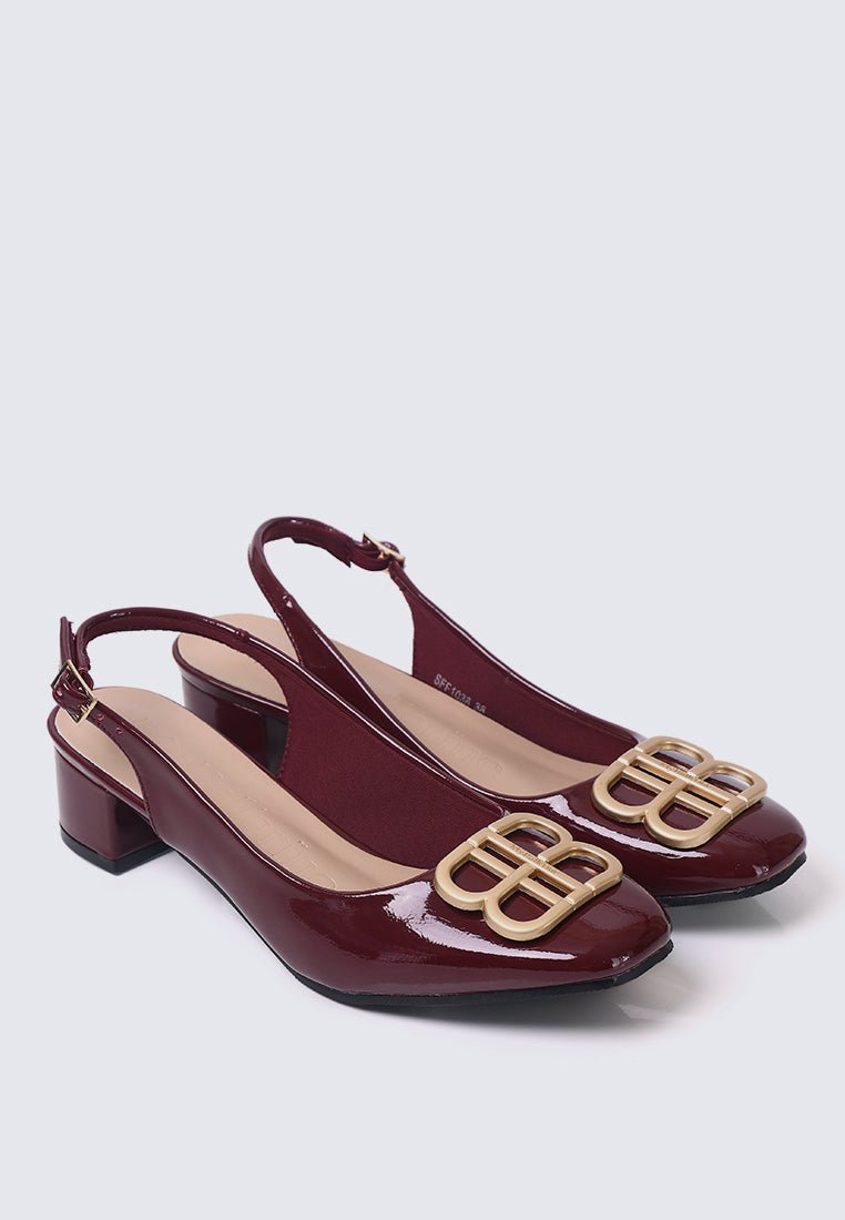 Priya Comfy Heels in BurgundyHeels - myballerine