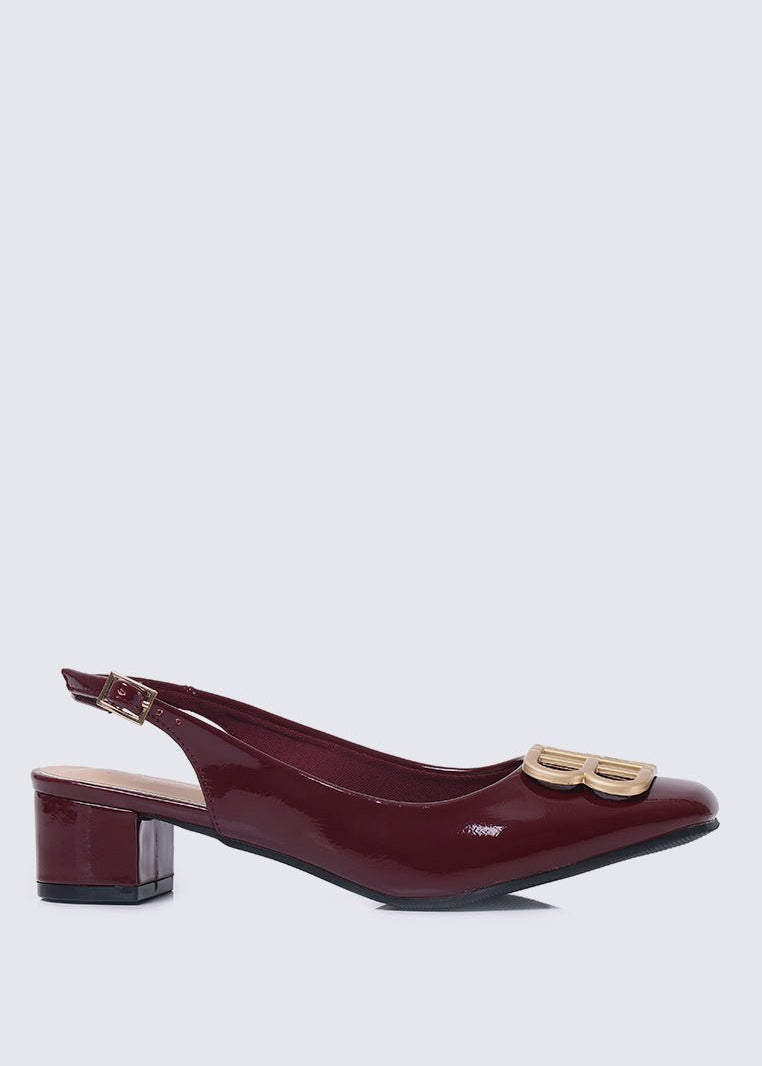 Priya Comfy Heels in BurgundyHeels - myballerine