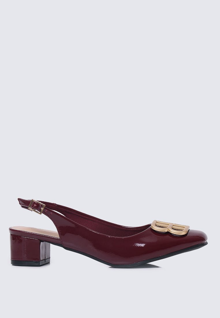Priya Comfy Heels in BurgundyHeels - myballerine