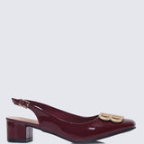 Priya Comfy Heels in BurgundyHeels - myballerine