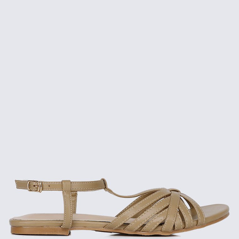 Rebecca Comfy Sandals In TaupeShoes - myballerine