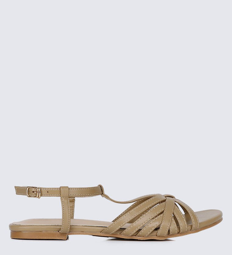 Rebecca Comfy Sandals In TaupeShoes - myballerine