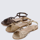 Rebecca Comfy Sandals In TaupeShoes - myballerine