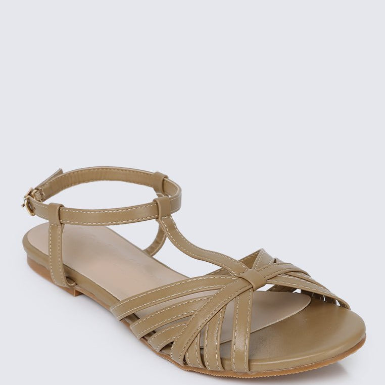 Rebecca Comfy Sandals In TaupeShoes - myballerine