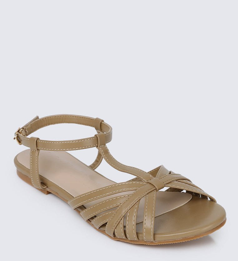 Rebecca Comfy Sandals In TaupeShoes - myballerine