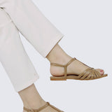 Rebecca Comfy Sandals In TaupeShoes - myballerine