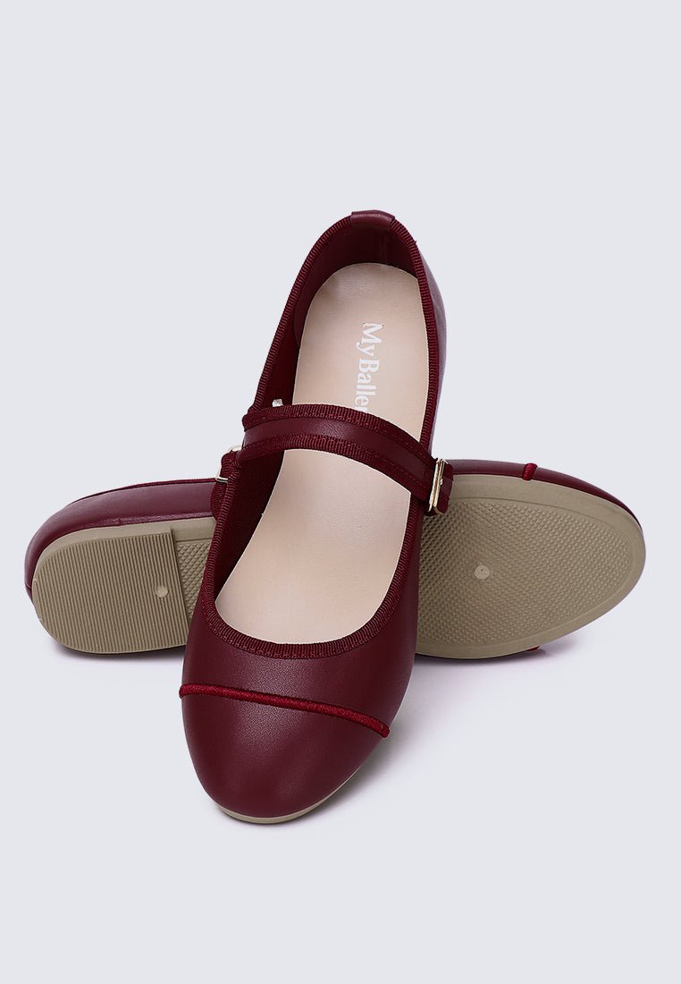 Roan Comfy Ballerina In MaroonShoes - myballerine