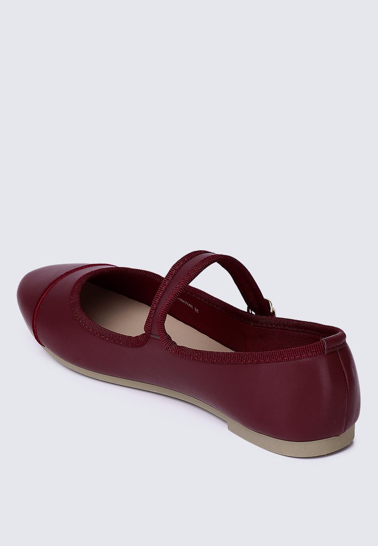 Roan Comfy Ballerina In MaroonShoes - myballerine