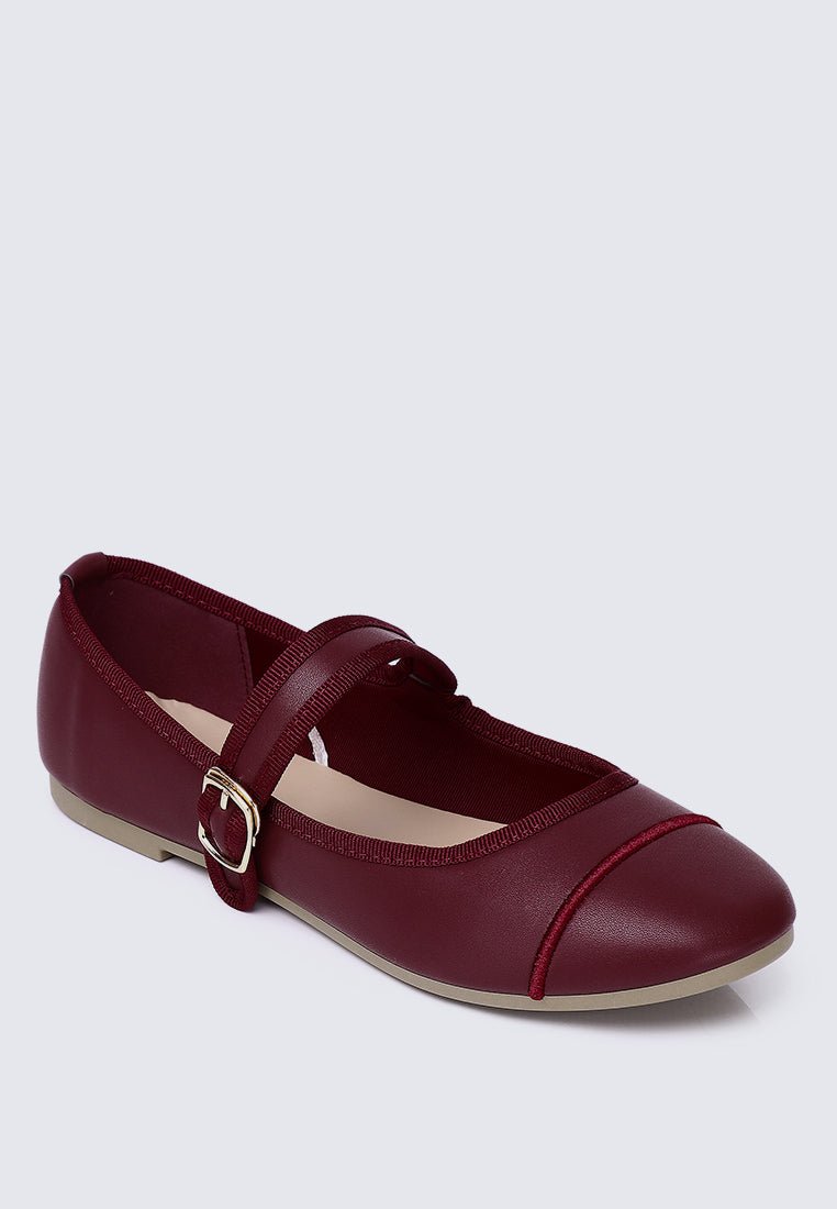 Roan Comfy Ballerina In MaroonShoes - myballerine