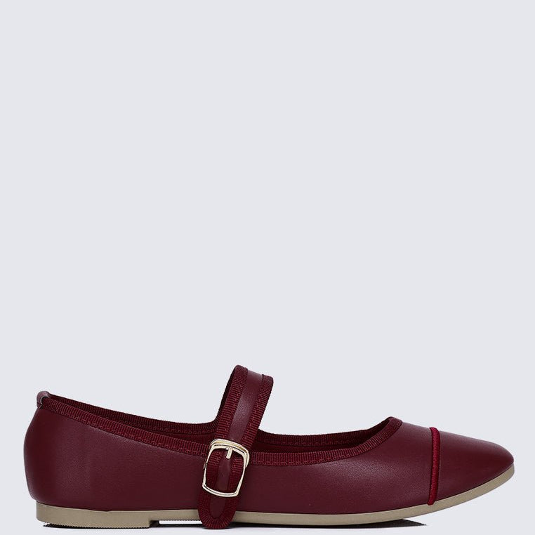 Roan Comfy Ballerina In MaroonShoes - myballerine