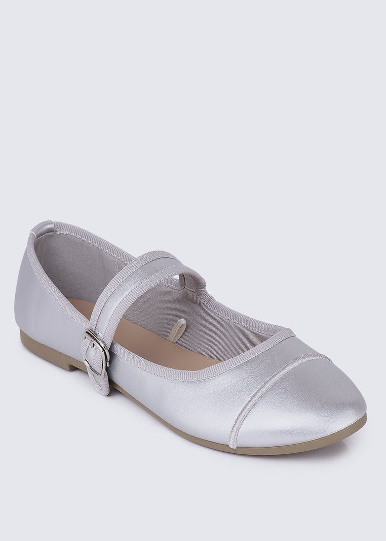 Roan Comfy Ballerina In SilverShoes - myballerine