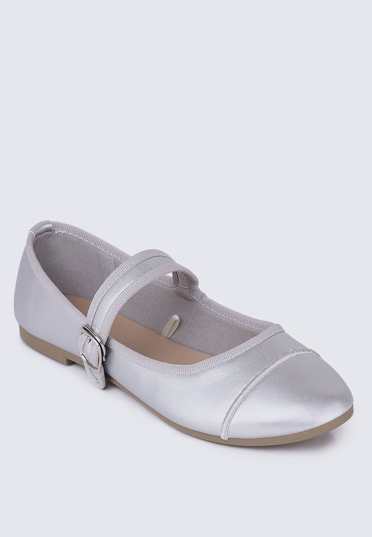 Roan Comfy Ballerina In SilverShoes - myballerine