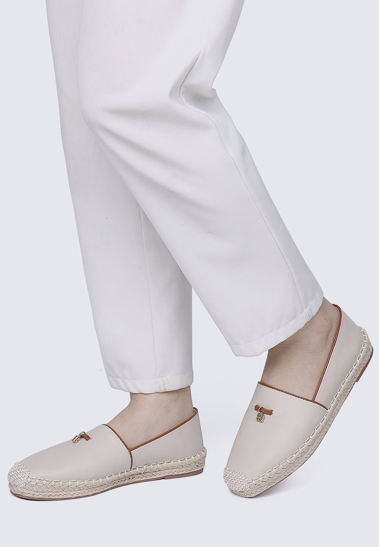 Roberta Comfy Espadrilles In BeigeEspadrilles - myballerine