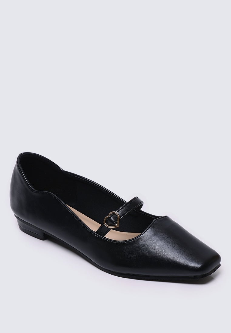 Romans' Cupid Comfy Ballerina In BlackBallerina - myballerine