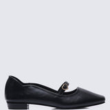 Romans' Cupid Comfy Ballerina In BlackShoes - myballerine