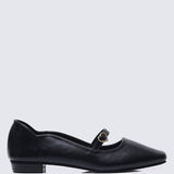 Romans' Cupid Comfy Ballerina In BlackShoes - myballerine