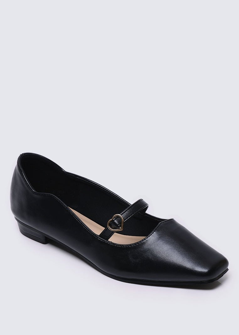 Romans' Cupid Comfy Ballerina In BlackShoes - myballerine