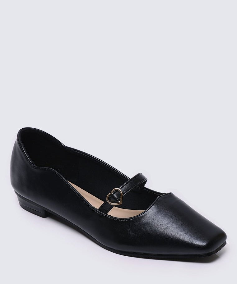 Romans' Cupid Comfy Ballerina In BlackShoes - myballerine