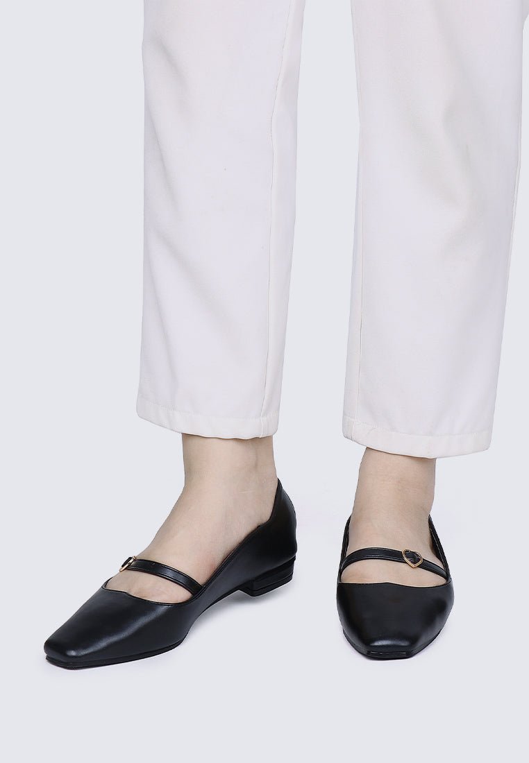 Romans' Cupid Comfy Ballerina In BlackShoes - myballerine