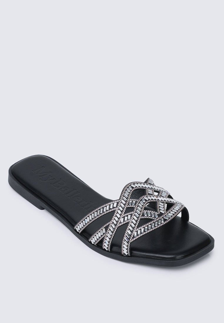 Rora Comfy Sandals In BlackShoes - myballerine