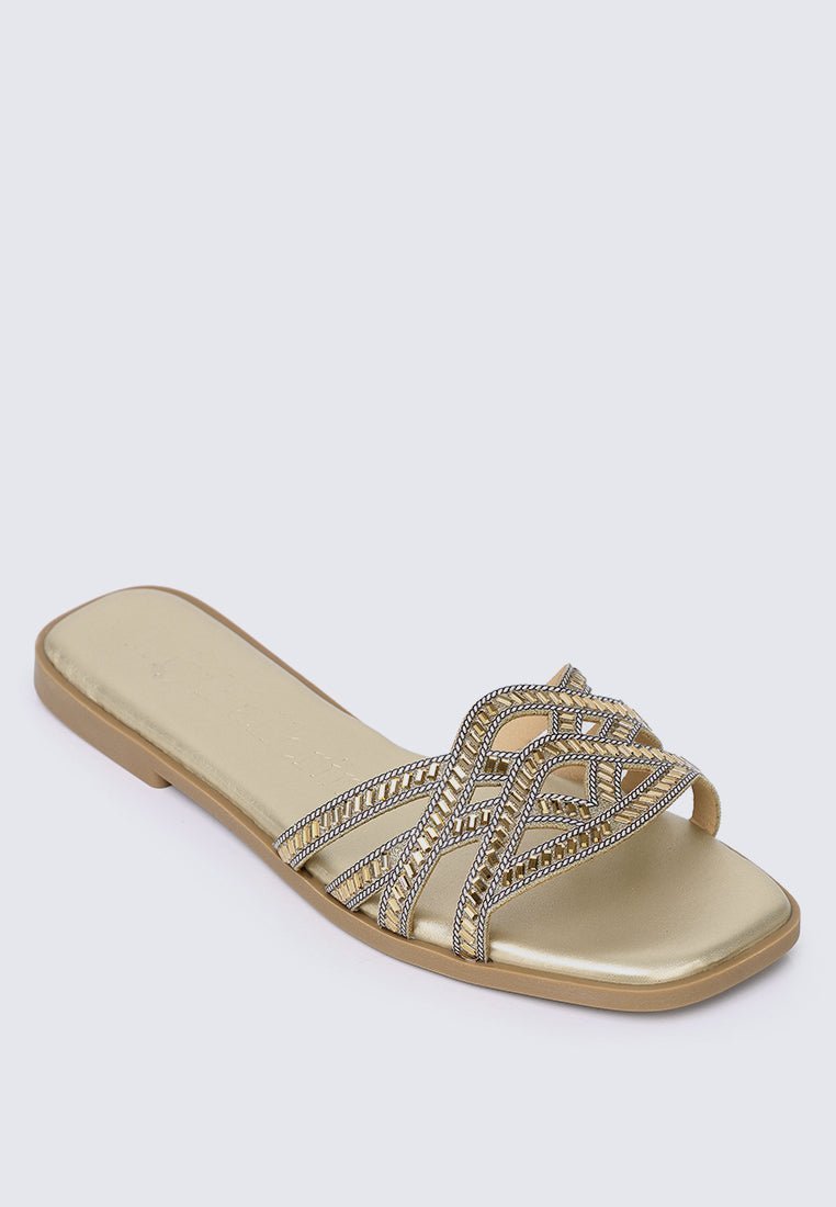 Rora Comfy Sandals In GoldSandals - myballerine