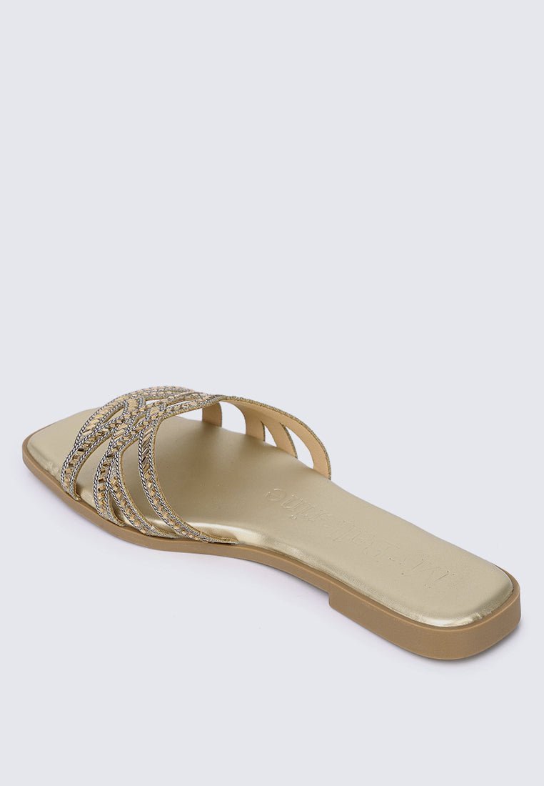 Rora Comfy Sandals In GoldSandals - myballerine