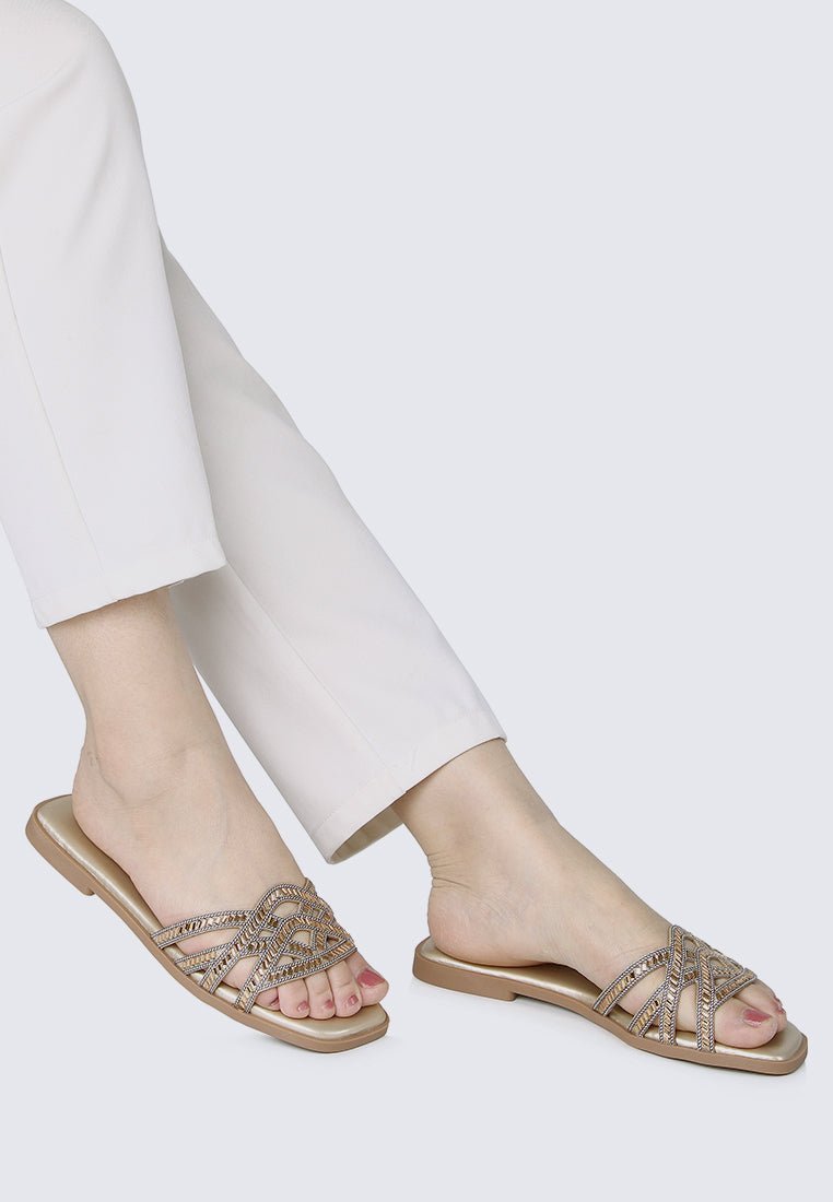 Rora Comfy Sandals In GoldSandals - myballerine