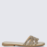 Rora Comfy Sandals In GoldSandals - myballerine