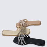 Rora Comfy Sandals In GoldShoes - myballerine