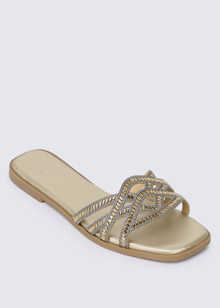 Rora Comfy Sandals In GoldShoes - myballerine
