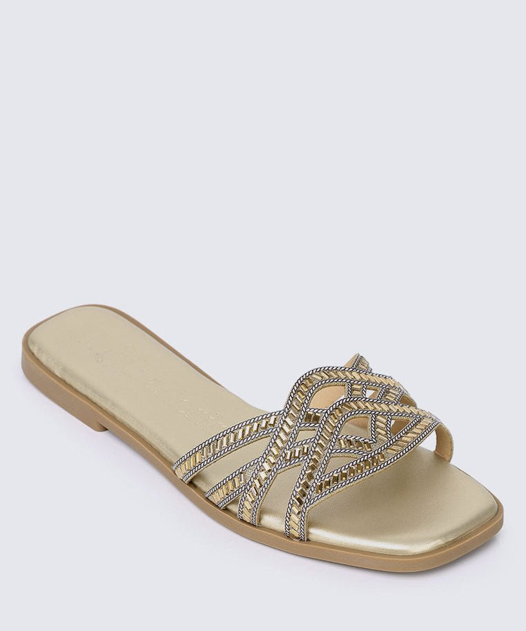 Rora Comfy Sandals In GoldShoes - myballerine