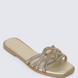 Rora Comfy Sandals In GoldShoes - myballerine