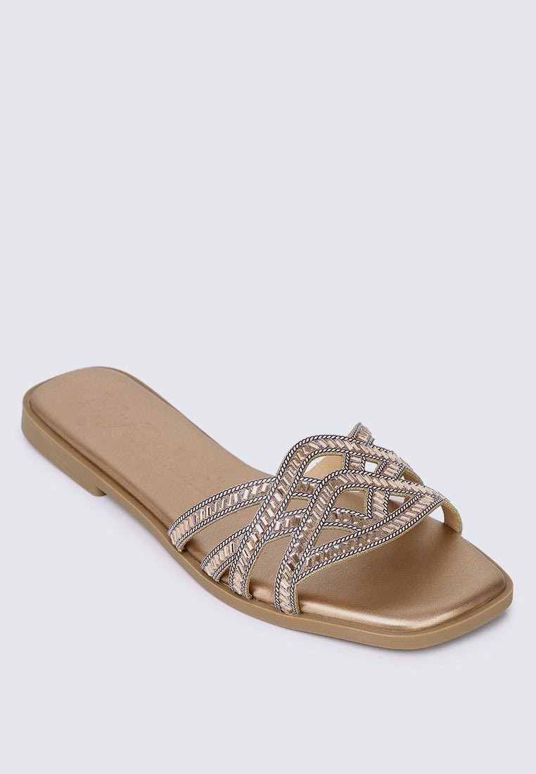 Rora Comfy Sandals In Rose GoldSandals - myballerine