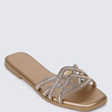 Rora Comfy Sandals In Rose GoldSandals - myballerine