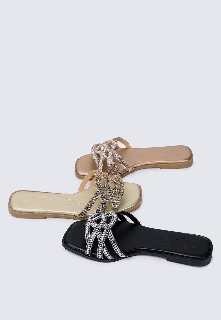 Rora Comfy Sandals In Rose GoldSandals - myballerine