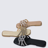 Rora Comfy Sandals In Rose GoldSandals - myballerine