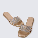 Rora Comfy Sandals In Rose GoldSandals - myballerine