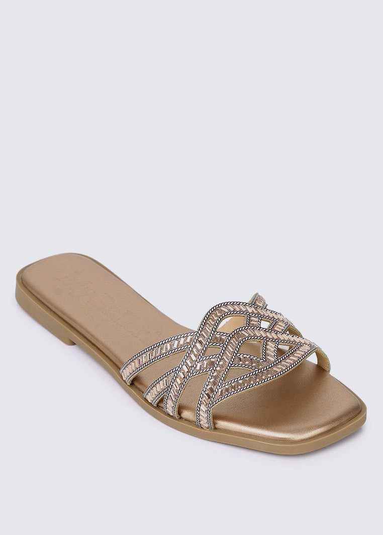 Rora Comfy Sandals In Rose GoldShoes - myballerine